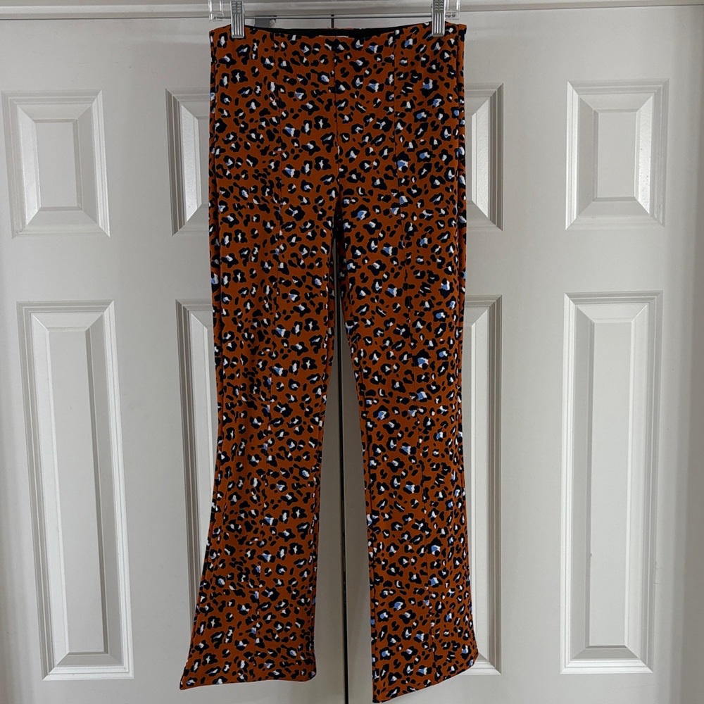 Anthropologie Maeve Margot Kick Flare Pant. Leopard Print. Sz S. Great condition